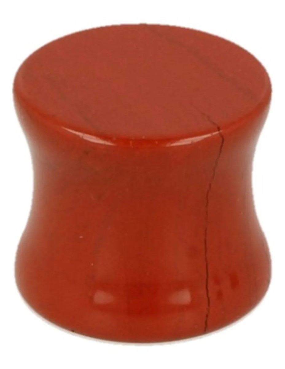 Plug oorpiercing 12 mm Jaspis rood