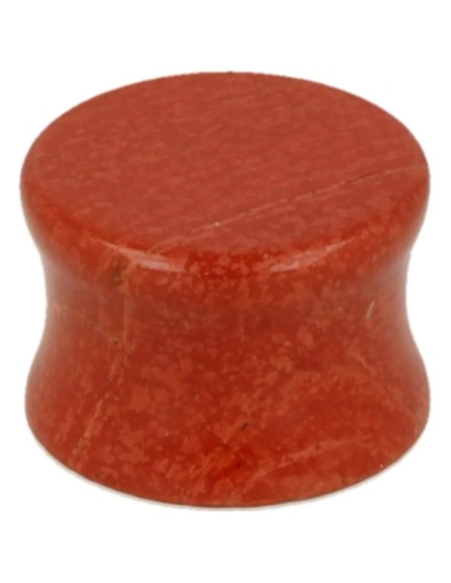 Plug oorpiercing 16 mm Jaspis rood - Afbeelding 4