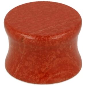 Plug oorpiercing 16 mm Jaspis rood