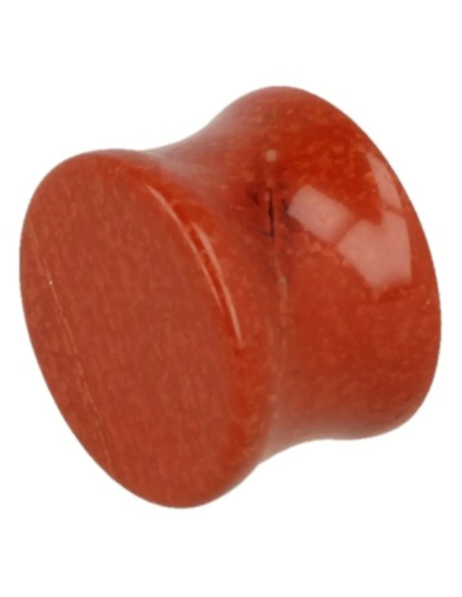 Plug oorpiercing 16 mm Jaspis rood - Afbeelding 2