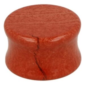 Plug oorpiercing 20 mm Jaspis rood