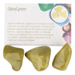 Opaal groen 100 gr. trommelstenen (mt3)