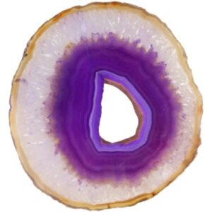 Agaatschijf paars klein 6-10 cm (gekleurd)