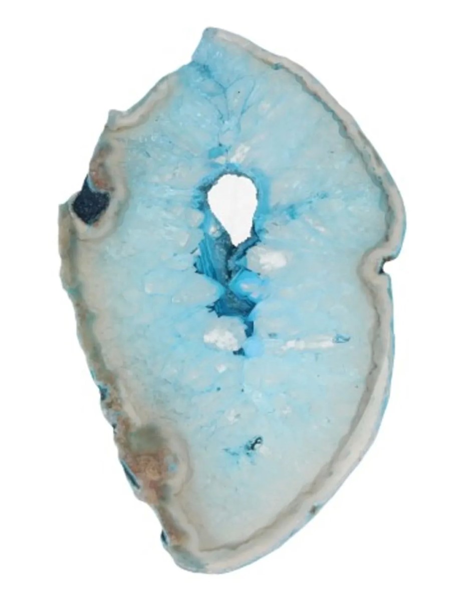 Agaatschijf blauw klein 6-10 cm (gekleurd)