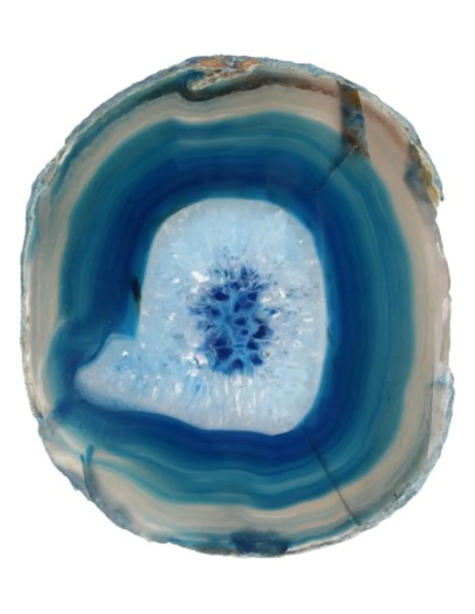 Agaatschijf blauw klein 6-10 cm (gekleurd) - Afbeelding 2