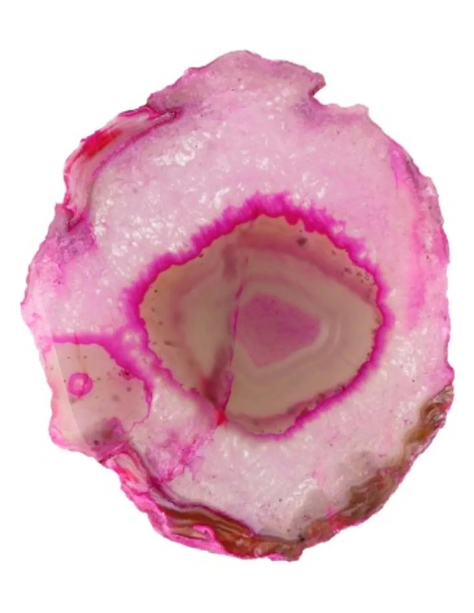 Agaatschijf roze middel 10-15 cm (gekleurd) - Afbeelding 2