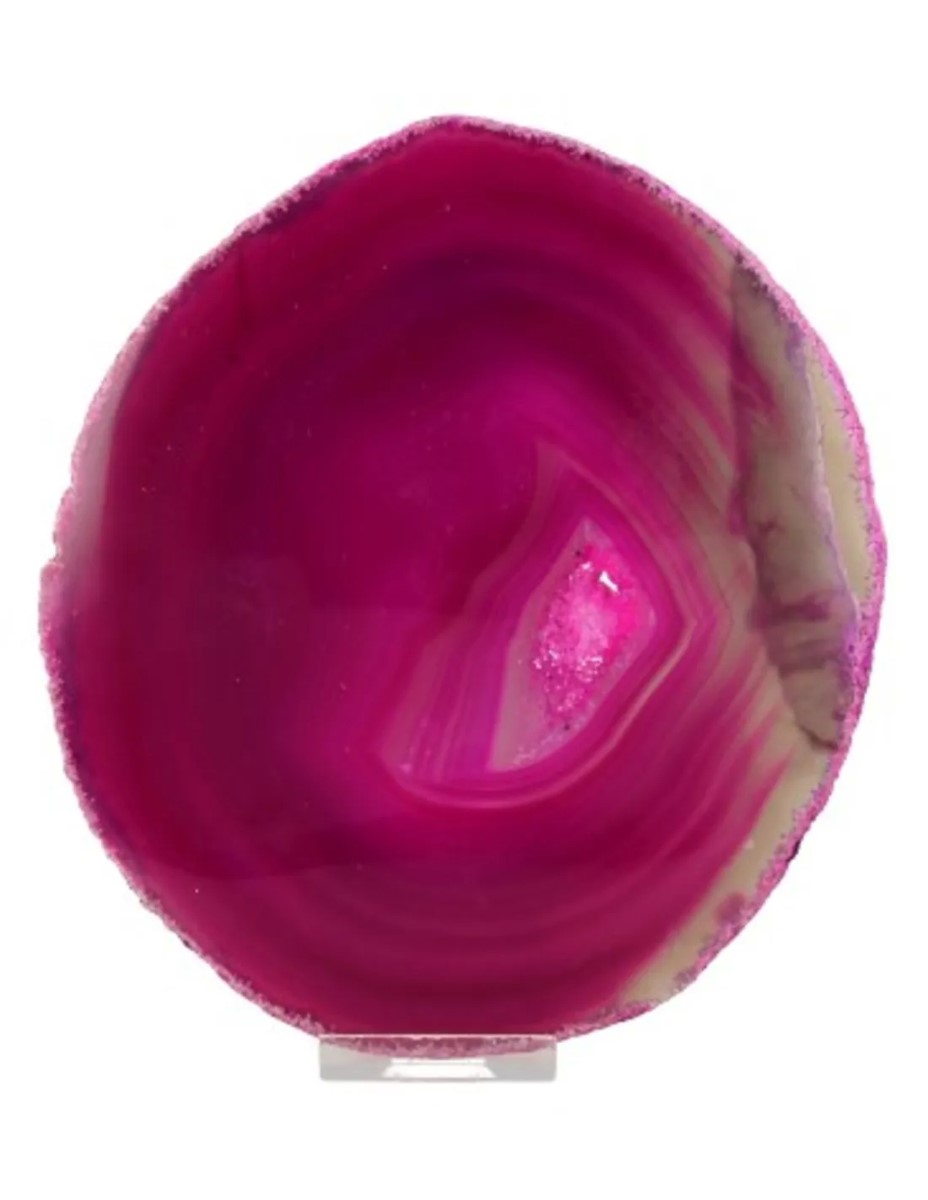Agaatschijf roze middel 10-15 cm (gekleurd) - Afbeelding 3