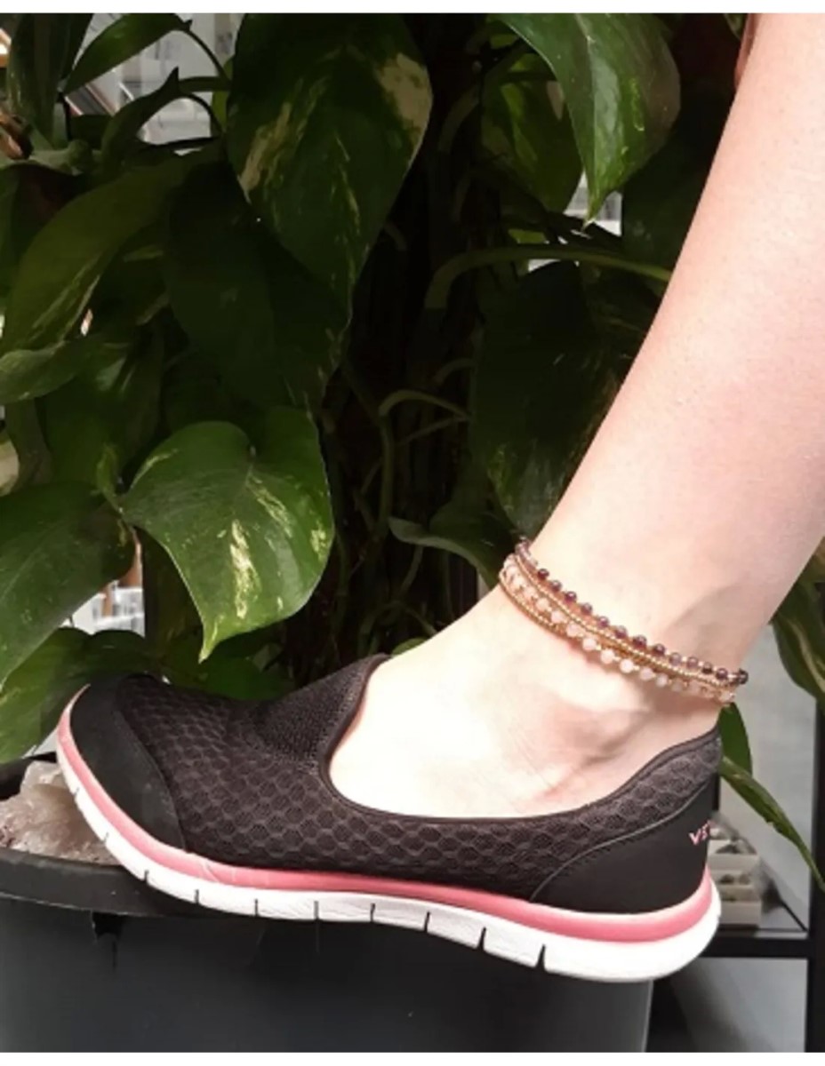 Jade wit enkelbandje gipsy-stijl - Afbeelding 2