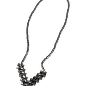 Hematiet ketting halve maan