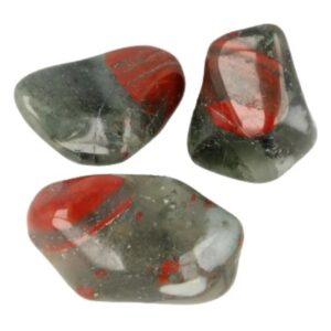 Jaspis vulkaan (Bloedkwarts) 3 st. trommelstenen (mt3)