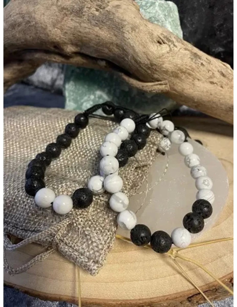 Shamballa armbanden set yin/yang in buidel - Afbeelding 2