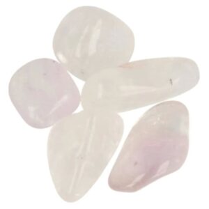 Topaas roze/wit 50 gr. trommelstenen (mt3)