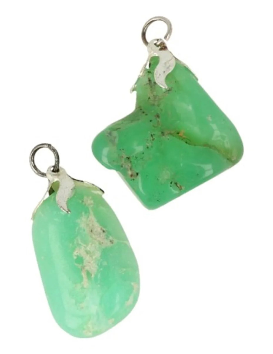 Chrysopraas A edelsteen hanger