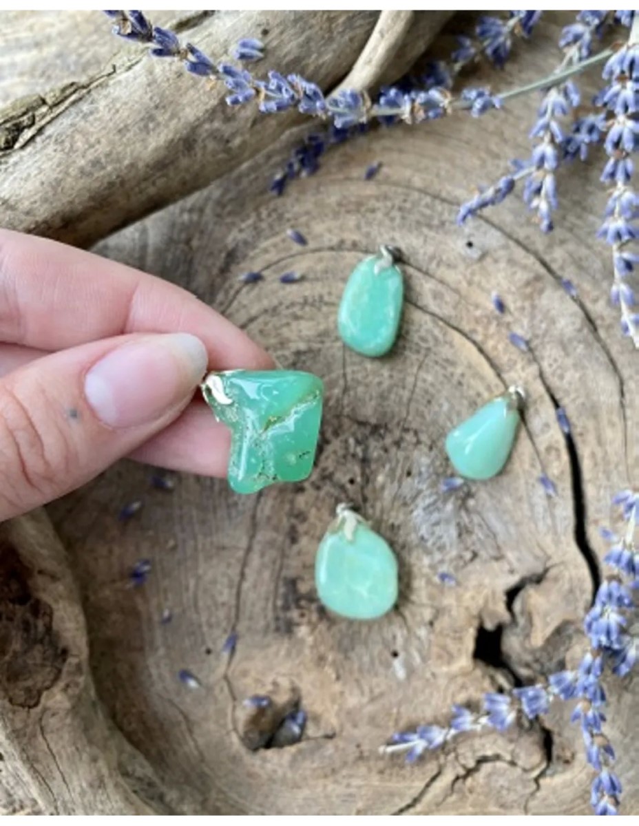 Chrysopraas A edelsteen hanger - Afbeelding 2