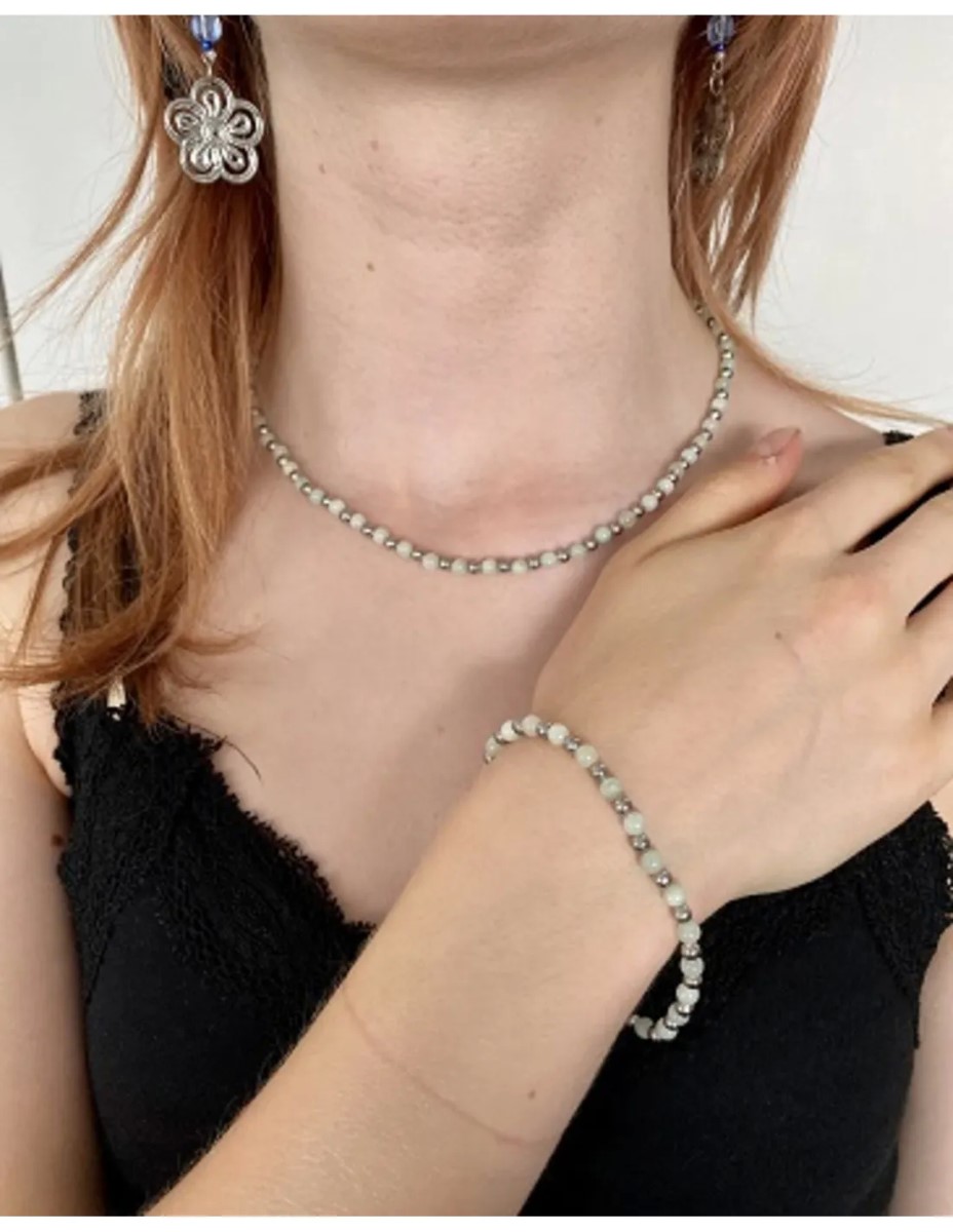 Jade Serpentijn Ibiza love ketting - Afbeelding 2