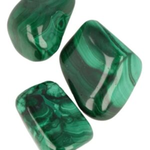 Malachiet 3 st. trommelstenen (2-3 cm)