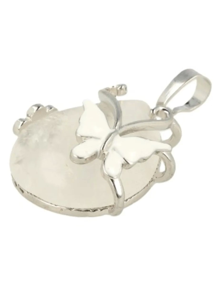 Bergkristal vlinder druppel hanger