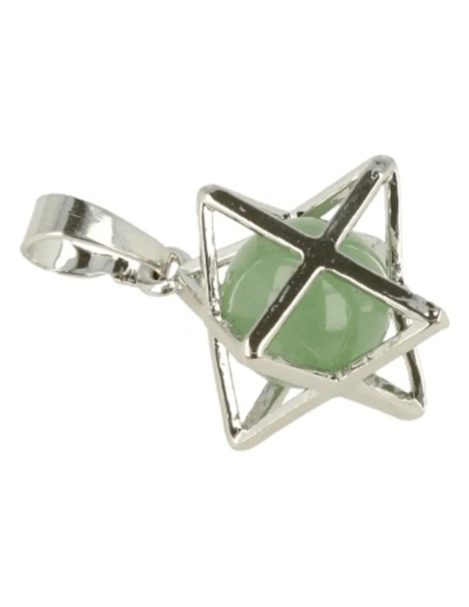 Aventurijn groen Merkabah kooihanger