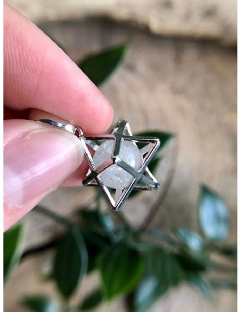 Bergkristal Merkabah kooihanger - Afbeelding 2