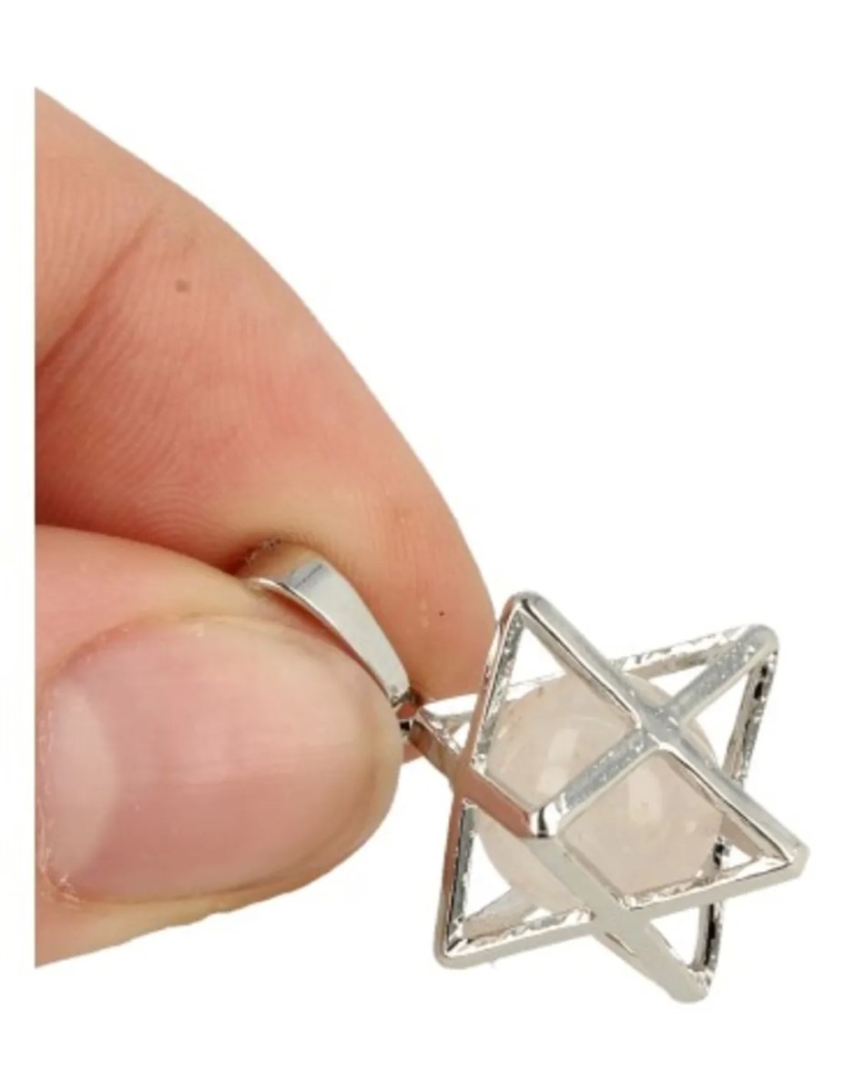 Bergkristal Merkabah kooihanger - Afbeelding 3