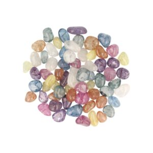 Bergkristal crackle mix 1 kg. trommelstenen (gekleurd) (mt3)