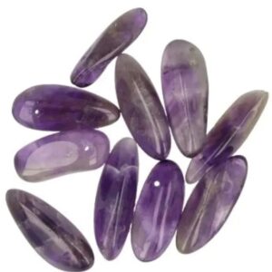 Amethist kralen longdrop - 10 st.