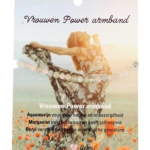 Vrouwen power armband kralen 4 mm - Love Gems