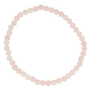 Roze kwarts kralenarmband 4 mm