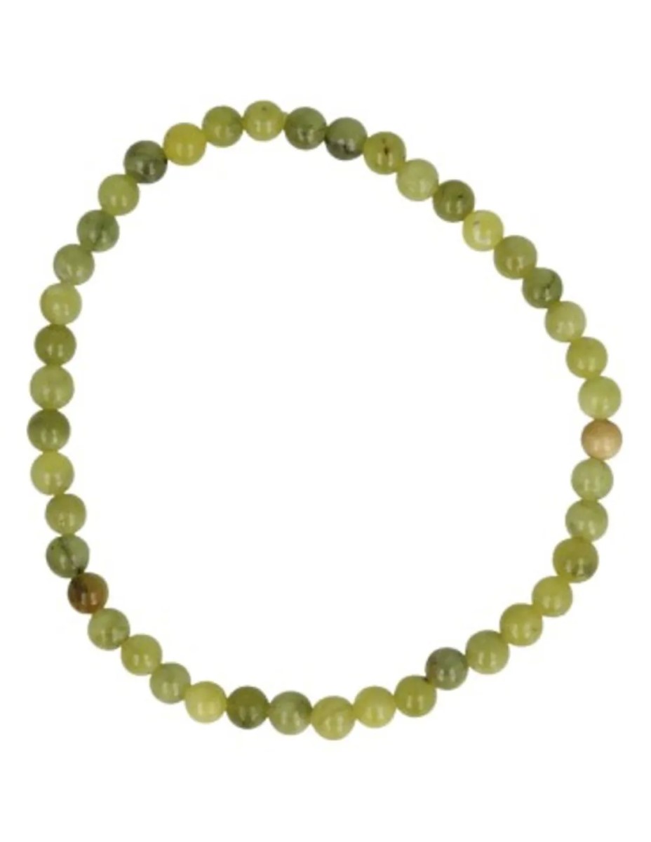 Serpentijn kralenarmband 4 mm