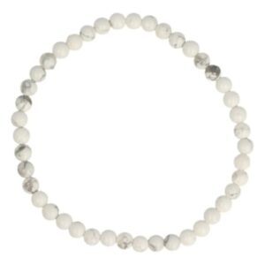 Howliet wit kralenarmband 4 mm