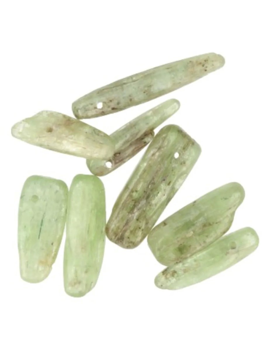 Kralen Kyaniet groen staafjes - 8 st.