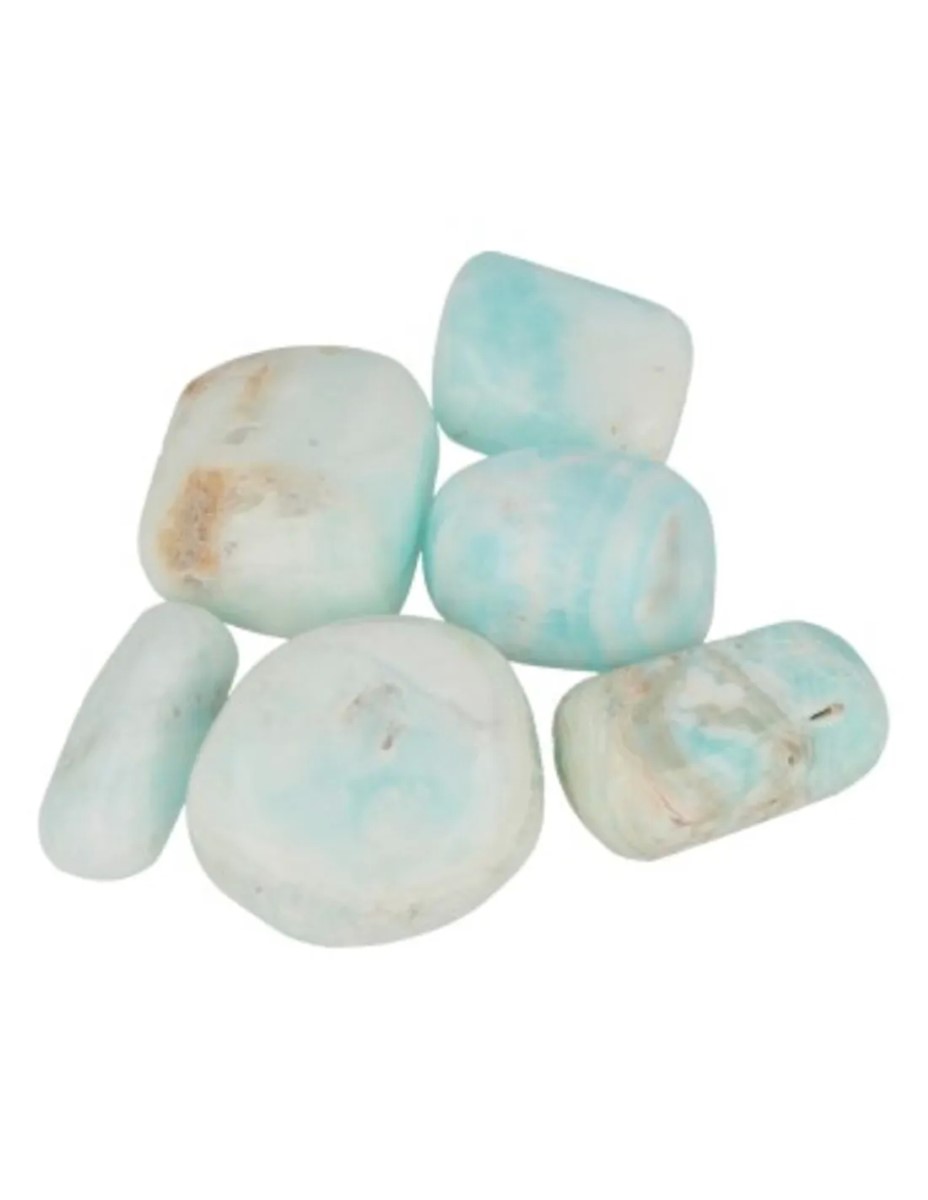 Calciet Caribbean blue 500 gr. trommelstenen (mt3) - Afbeelding 3