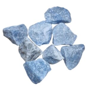 Blauwe kwarts 250 gram ruwe brokjes