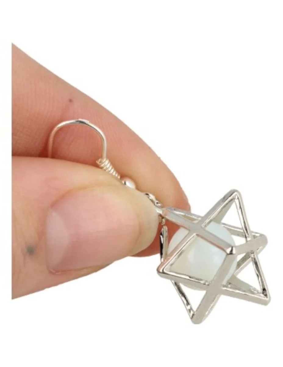 Opaliet (synth) oorbellen merkabah - Afbeelding 3