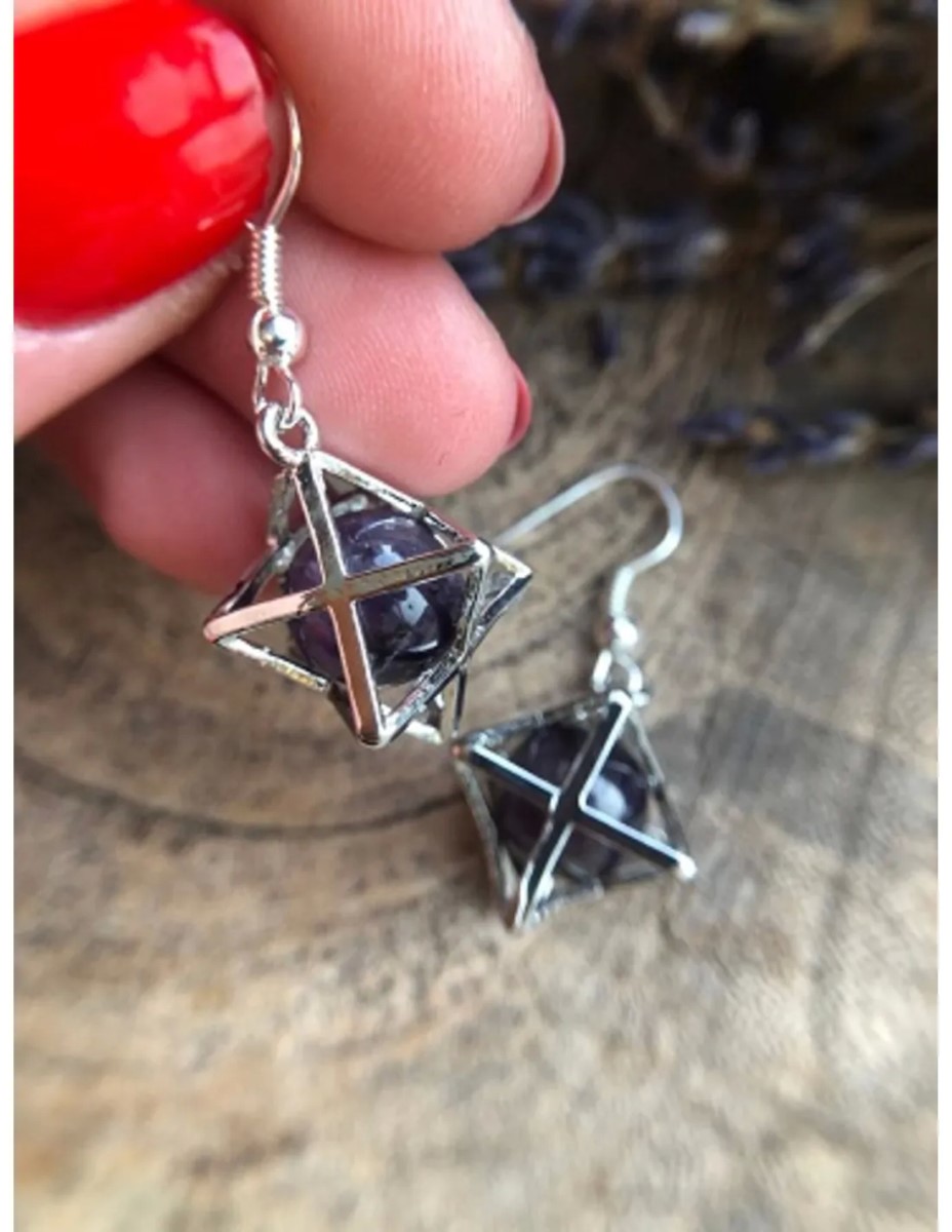 Amethist merkabah sieraden set - Afbeelding 2