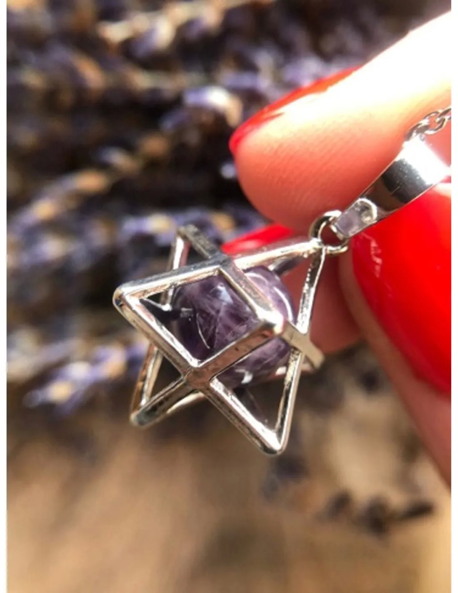 Amethist merkabah sieraden set - Afbeelding 3