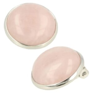 Roze kwarts oorclips 18 mm