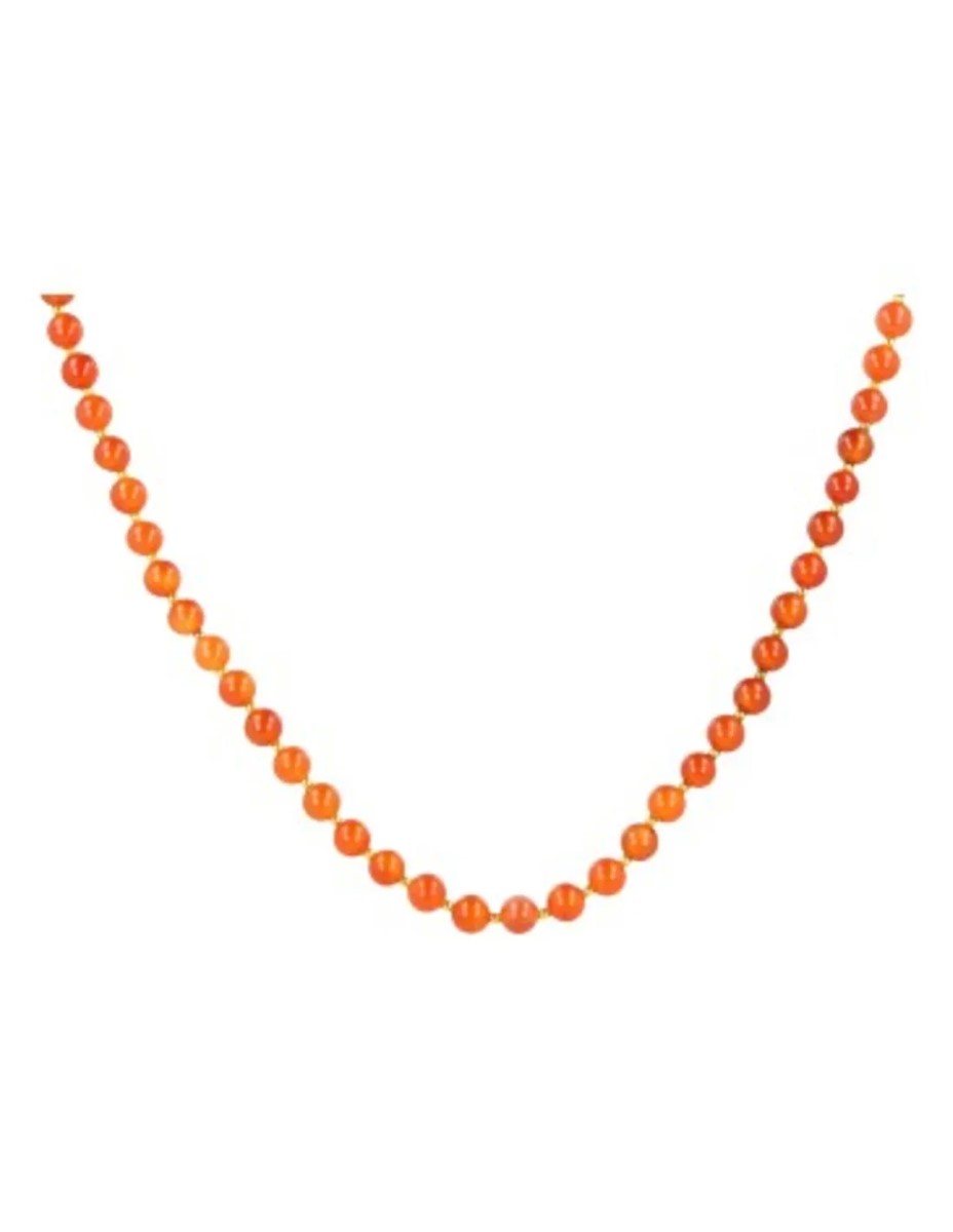 Carneool edelsteen ketting met zwart - Afbeelding 3