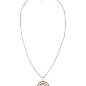 Ketting met Roze kwarts hanger rond