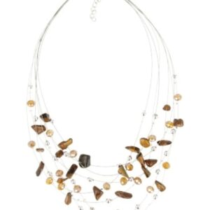 Tijgeroog multiwire ketting