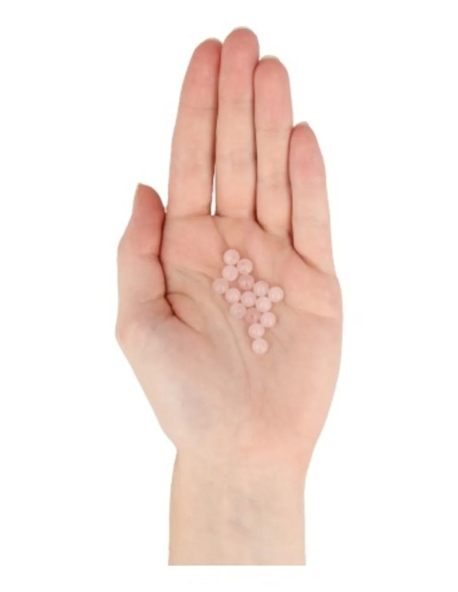 Roze kwarts kralen 6 mm - 15 st. - Afbeelding 3