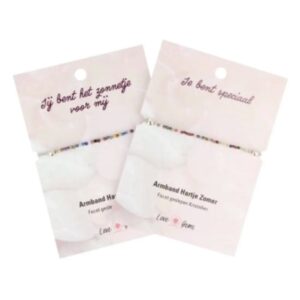 Multikleur hartje zomer armband - Love Gems