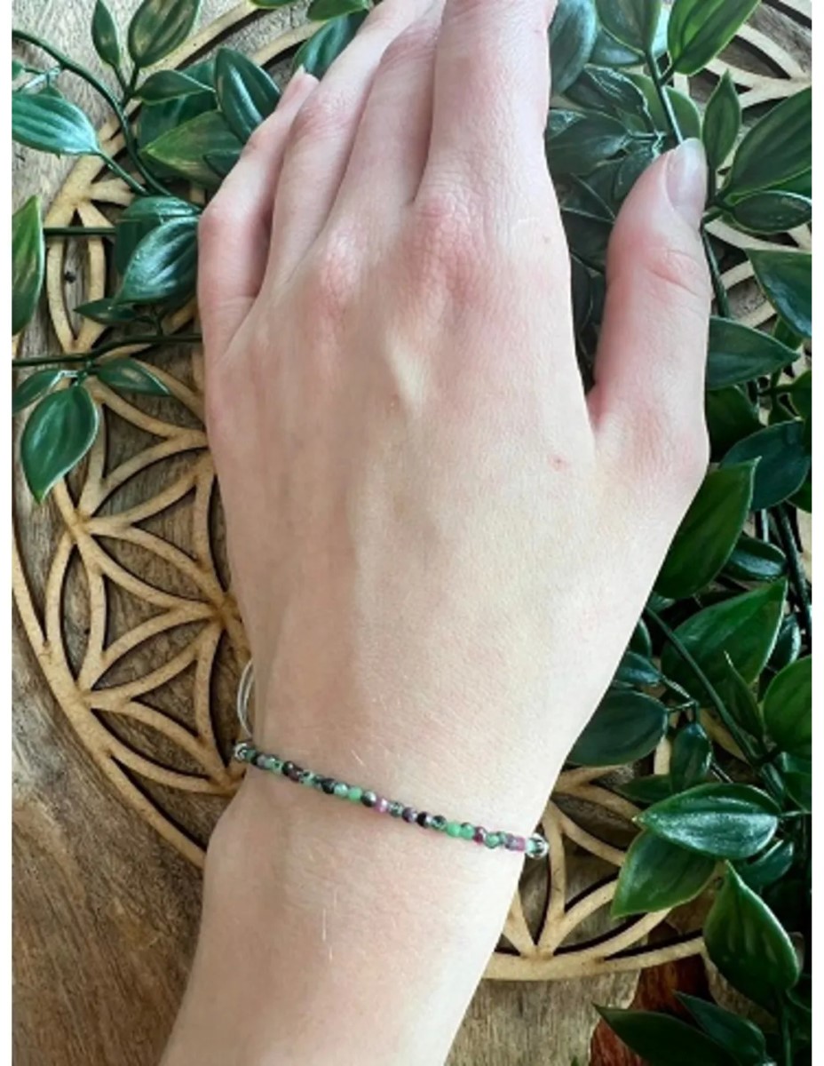 Robijn in Zoisiet hartje zomer armband - Love Gems - Afbeelding 2