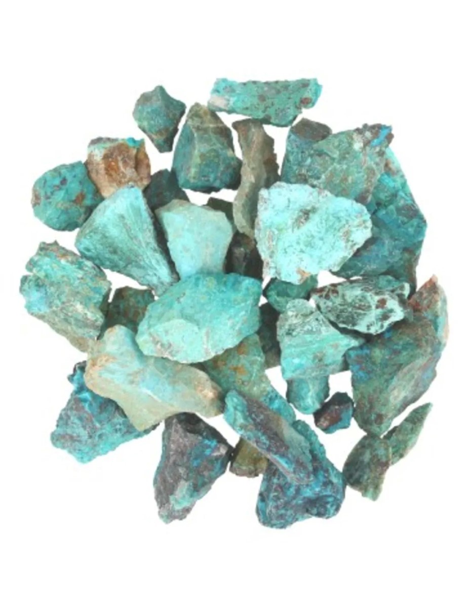Chrysokolla A 250 gr. ruwe brokjes