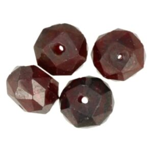 Granaat kralen facet 9mm - 4 st.