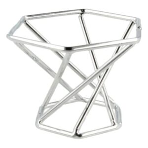 Bolvoet gedraaid zilverkleur metaal