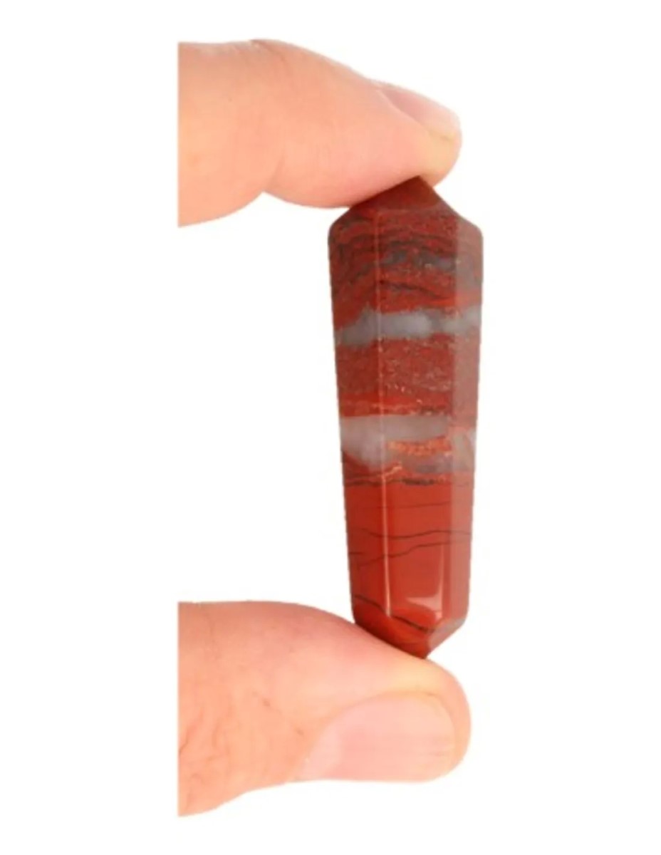 Dubbeleinder 50 mm Jaspis rood - Afbeelding 3