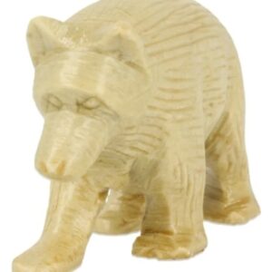 Speksteen beer lopend groen 7,5 cm