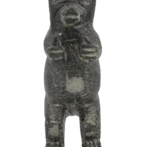 Speksteen beer staand zwart 8,5 cm