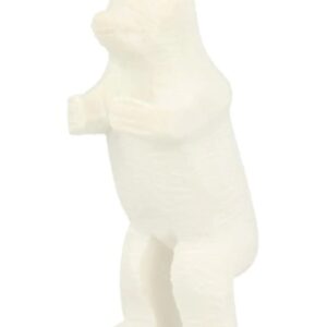 Speksteen beer staand wit 8,5 cm